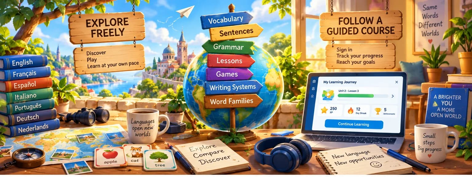 Sprachenlernen und Spracherkundung in Polyglot World